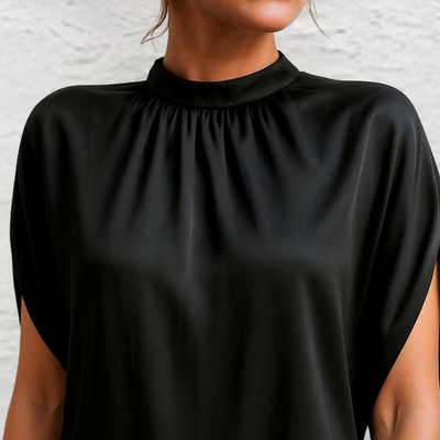 Anneline™ | Elegant svart klänning med lyxigt fall