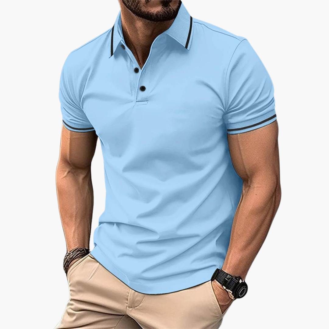Håkan™ | Slim Fit Pikétröja med Tidlös Stil