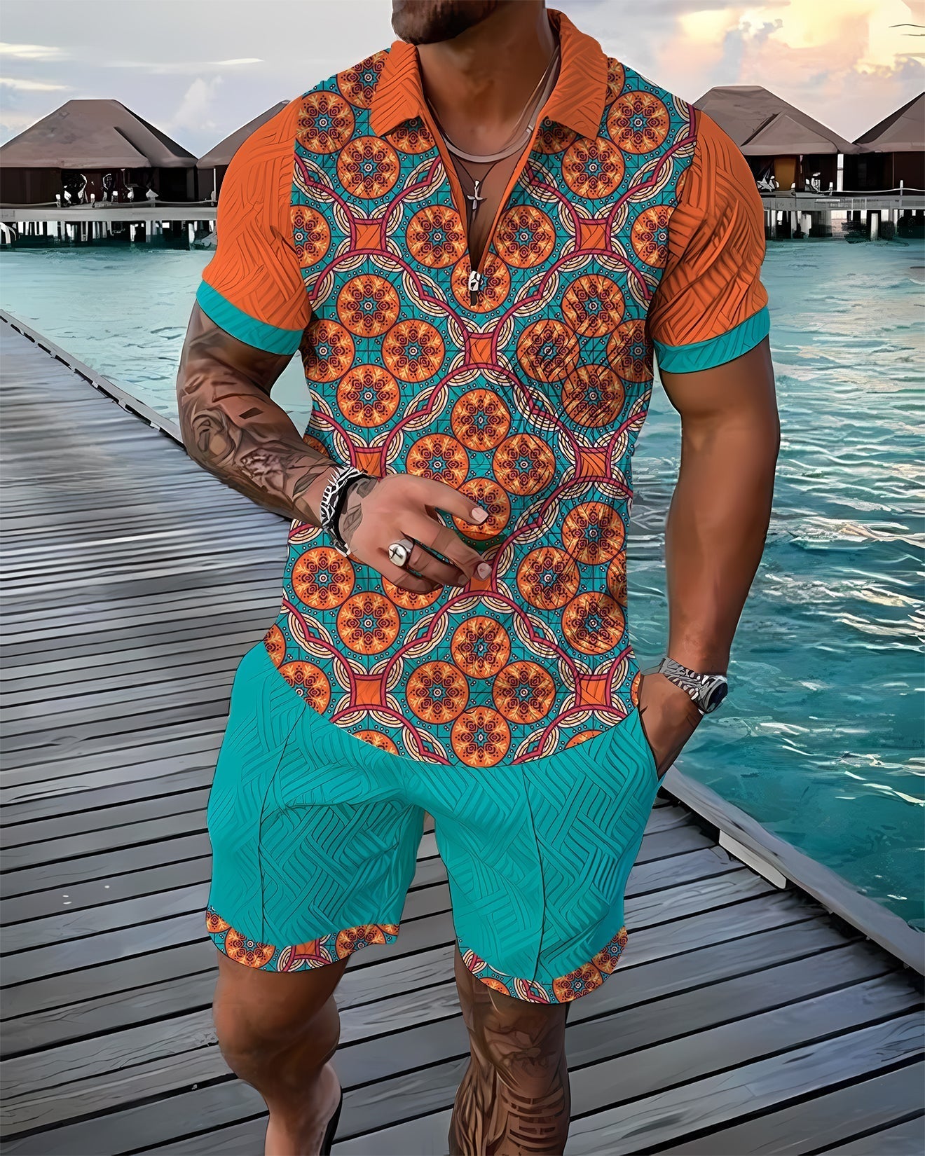 Polo Set - Komfortabel Passform och Modern Stil i Polyesterfiber