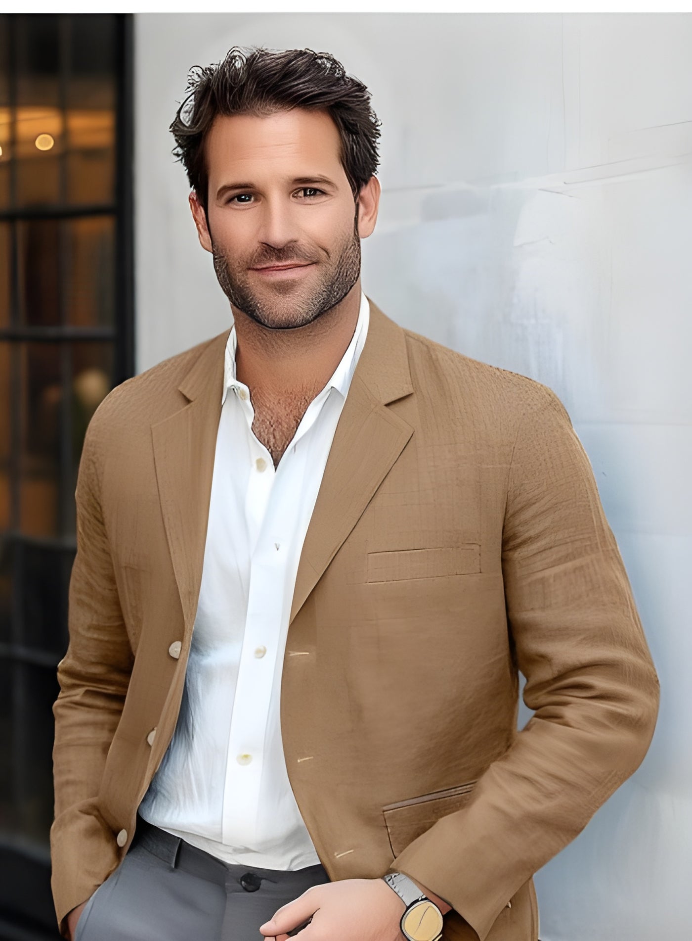 Andreas™ | Stilren Slim-Fit Blazer i Bomulls-Lin