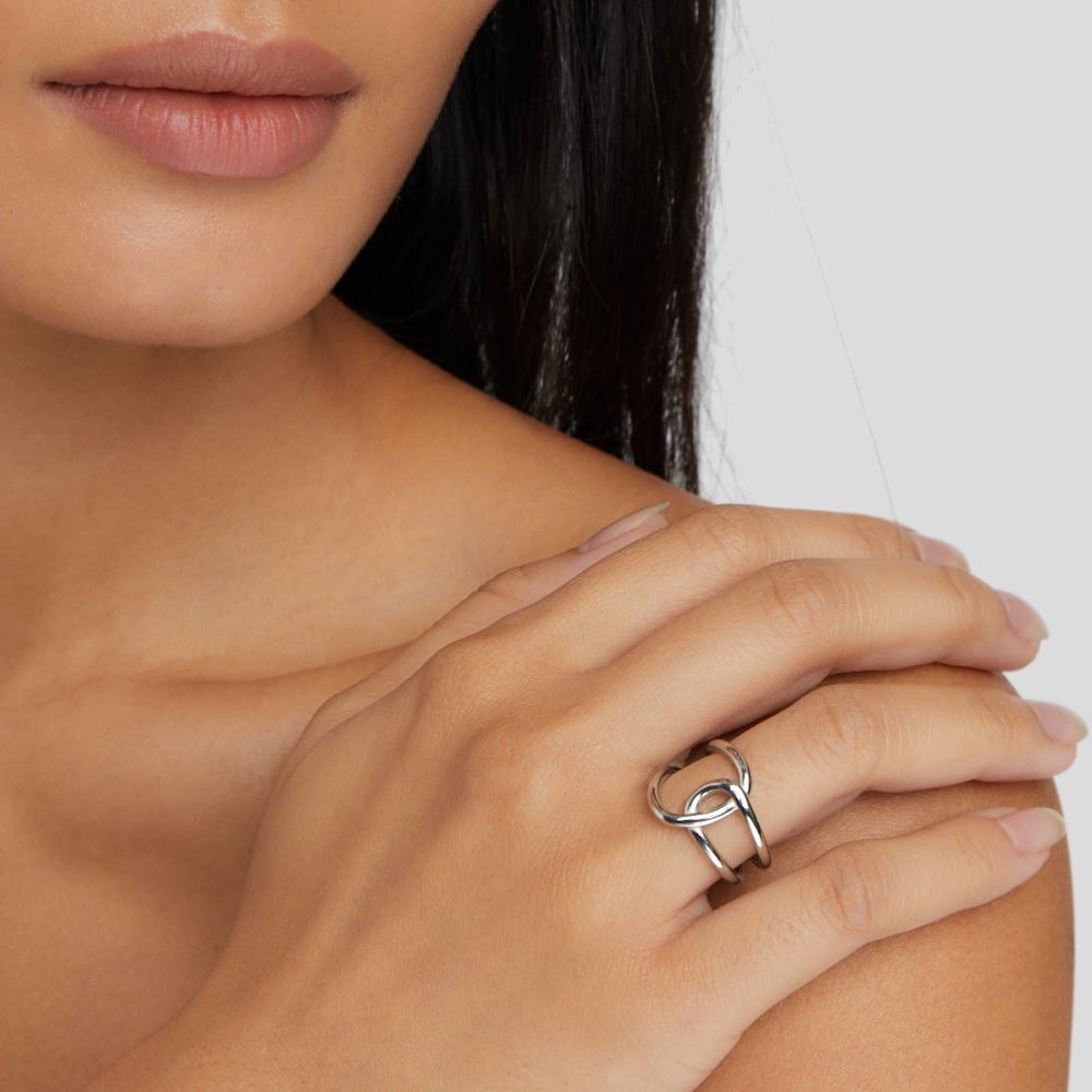 Loop – Öppen Silverring med Mjuk Form