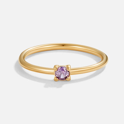Color Pop – Tunn Ring med Färgad Sten (12 färger)