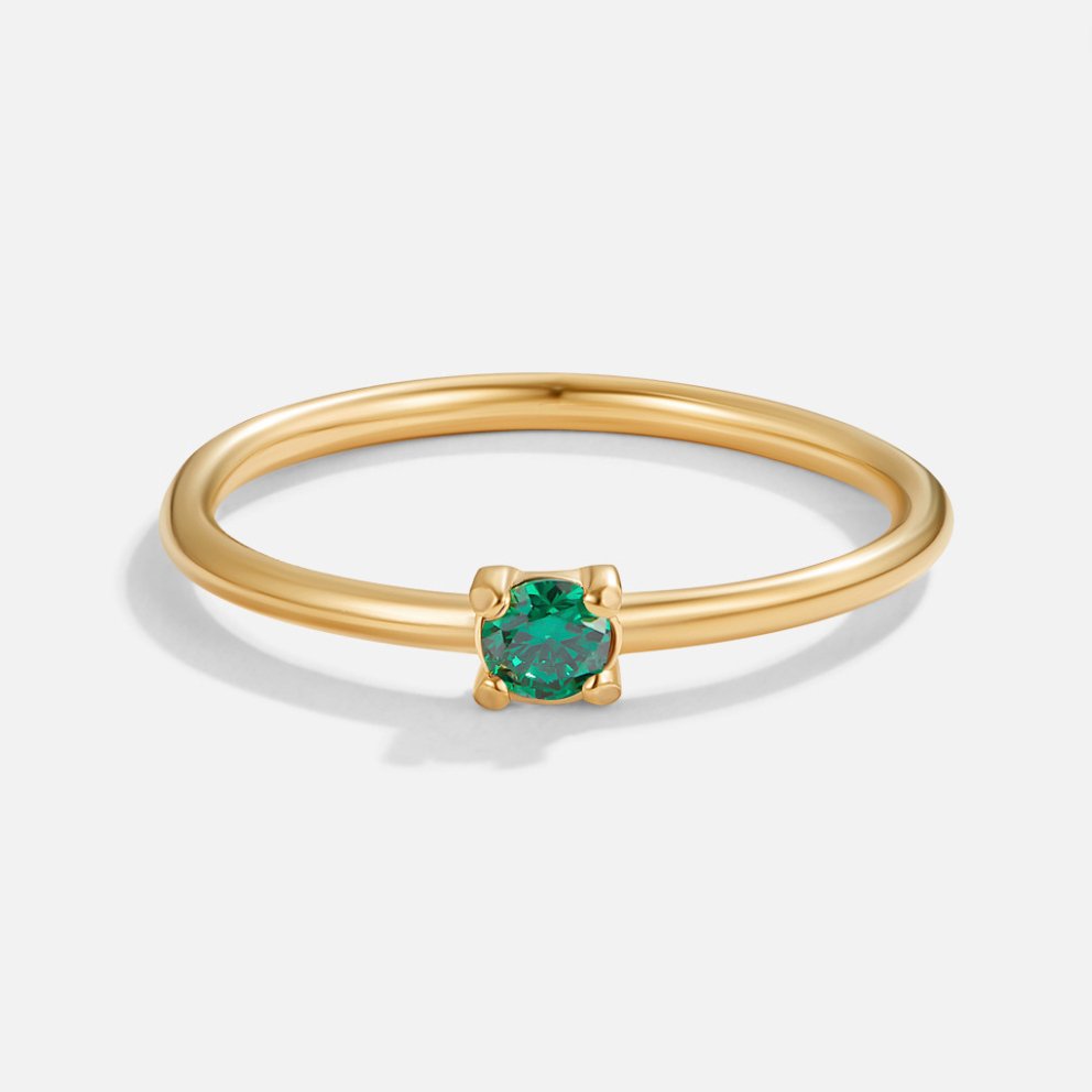 Color Pop – Tunn Ring med Färgad Sten (12 färger)