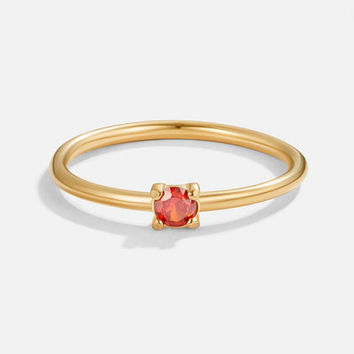 Color Pop – Tunn Ring med Färgad Sten (12 färger)