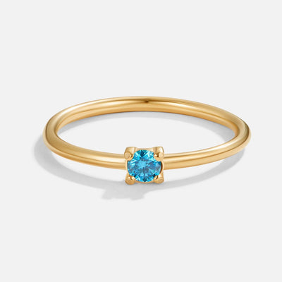Color Pop – Tunn Ring med Färgad Sten (12 färger)