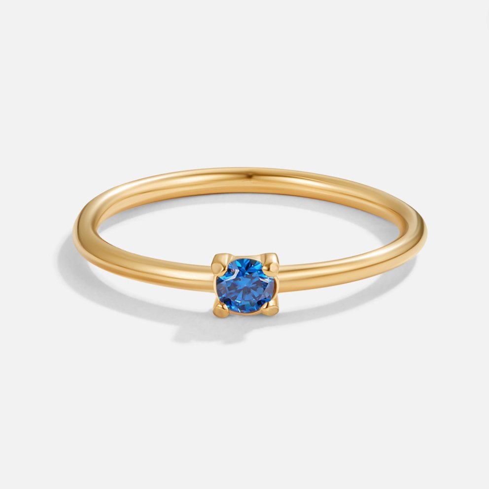 Color Pop – Tunn Ring med Färgad Sten (12 färger)