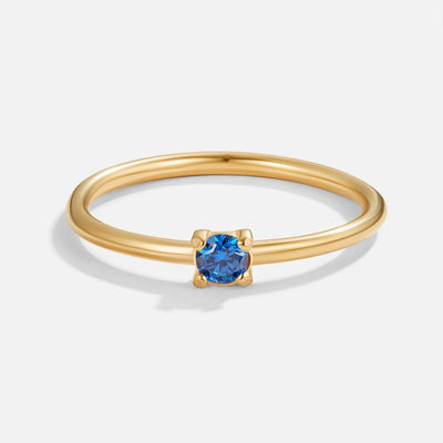 Color Pop – Tunn Ring med Färgad Sten (12 färger)