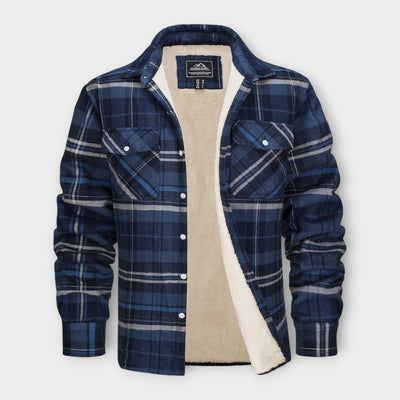Sebastian™ | Vadderad Fleece-Skjortjacka med Klassiskt Karomönster