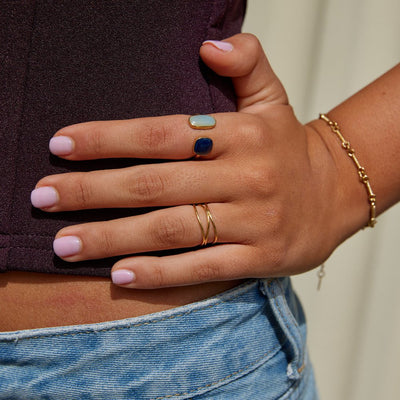 Linjé – Minimalistisk Ring i Guldton