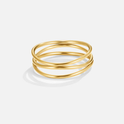 Linjé – Minimalistisk Ring i Guldton