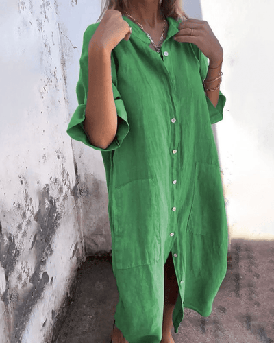 Liv™ | Boho-frihet i en stilren skjortklänning