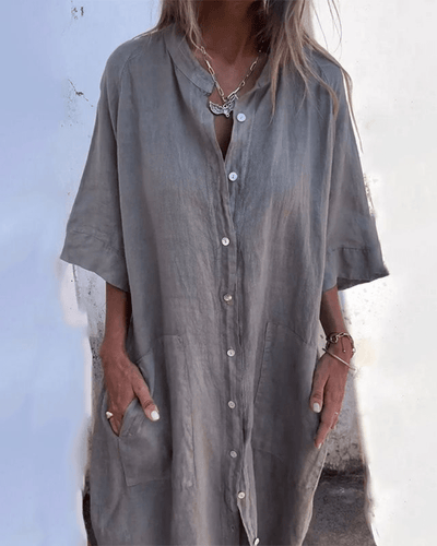 Liv™ | Boho-frihet i en stilren skjortklänning